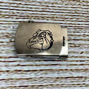 Bulldog Belt Buckle Novelty Silver Tone Metal Animal‎ Graphic